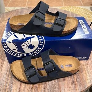 Birkenstock Arizona BS blue soft footbed